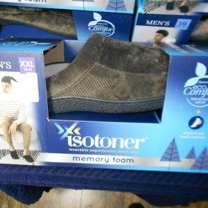 1 pair Men's isotoner Memory Foam eco Comfort House shoes Holiday gift XXL